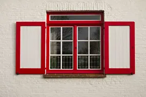 Brugge Prints: Belgium, Bruges-area, Damme, colorful village house detail