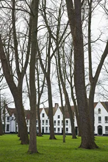 Belgium, Bruges, Begijnhof, 13th century convent, buildings