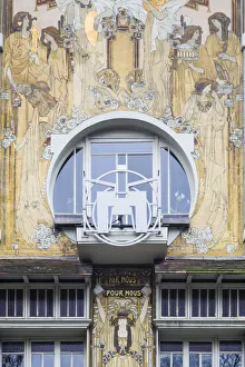 Belgium, Brussels, art-nouveau architecture, Maison Cauchie, detail Belgium, Brussels, art-nouveau architecture, Maison Cauchie, detail