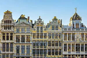 Images Dated 2017 April: Belgium, Brussels (Bruxelles). Guild houses on the Grand Place (Grote Markt), UNESCO