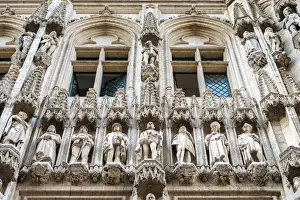 Belgium, Brussels (Bruxelles). Hotel de Ville (Stadhuis) town hall on the Grand Place