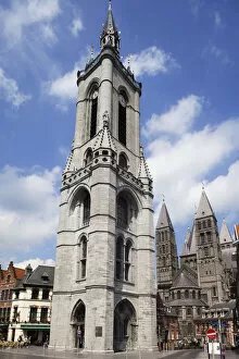 Images Dated 29th September 2010: Belgium, Tournai, The Cathedral of Our Lady, The Belfry