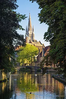 Belgium, West Flanders (Vlaanderen), Bruges (Brugge). Spire of Church of Our Lady