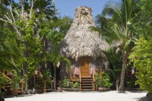 Belize, Ambergris Caye, San Pedro, Ramons Village Resort, Thatched room cabana