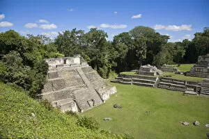 Archaelogical Site Collection: Belize, Caracol ruins, Plaza A Temple