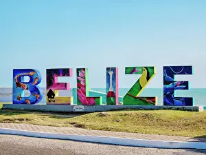 Belize Prints: Belize Letters, Belize City, Belize District, Belize