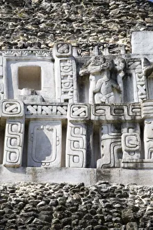 Belize, San Ignacio, Xunantunich Ruins, 130ft high El Castillo, Frieze
