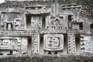 Images Dated 2nd April 2008: Belize, San Ignacio, Xunantunich Ruins, 130ft high El Castillo, Frieze