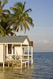 Caribbean Coast Gallery: Belize, Tobaco Caye, Hotel over- water cabanas