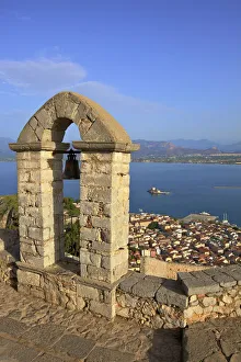 The Bell Tower at Palamidi Castle, Nafplio, Argolis, The Peloponnese, Greece, Southern