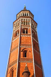 Bell Tower in Saint Gottardo in Corte, Milan, Lombardy, Italy