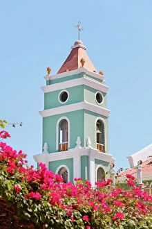 Images Dated 22nd July 2022: The bell tower of the 'San Juan Bautista de Catacaos'church, Catacaos, Piura, Peru