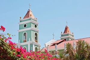 The bell towers of the 'San Juan Bautista de Catacaos'church, Catacaos, Piura, Peru