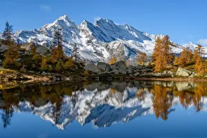 Pngp Prints: Bellagarda lake in autumn with Levanne in the background(Orco valley