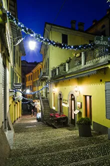 Images Dated 10th April 2015: Bellagios historical center at dusk. Bellagio, Lombardy, Italy