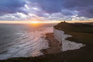 Scenics Collection: Belle Tout lighthouse at sunset. Beachy Head, Eastbourne, East Sussex, England, UK