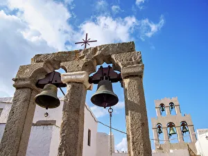 Bells at Monastery of Saint-John the Theologian, Patmos Chora, Patmos Island, Dodecanese, Greece