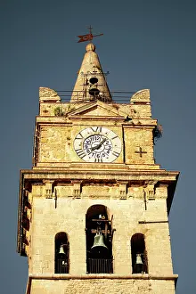 Sicilia Prints: Belltower of Duomo di San Giorgio Martire, Caccamo, Sicily, Italy