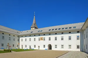 Osterrreichisch Prints: Benedictine abbey at Ossiach, Carinthia, Austria