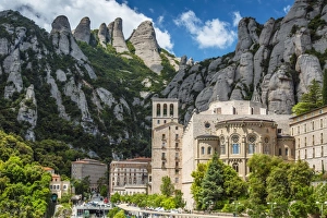 The Benedictine abbey of Santa Maria de Montserrat, Monistrol de Montserrat, Catalonia