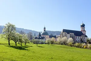 Südschwarzwald Prints: Benedictine Monastery of Saint Trudpert (Kloster Sankt Trudpert) in early Spring
