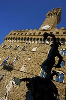Palazzo Vecchio Prints: Benvenuto Cellinis statue of Perseus holding the head of Medusa