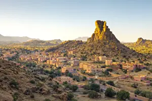 The Berber village of Aguerd Oudad and the rock formation Le Chapeau de Napoleon