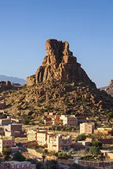 Vistas Prints: The Berber village of Aguerd Oudad and the rock formation Le Chapeau de Napoleon