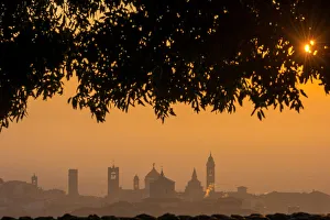 Monuments Prints: Bergamo city, Lombardy, Italy