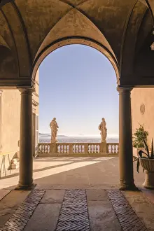 Upper Town Prints: Bergamo, Lombardy, Italy. Palazzo Terzi (Terzi Palace) baroque architecture in Upper Town