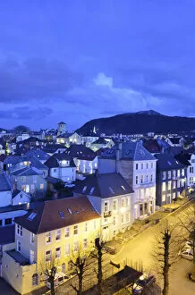 Images Dated 3rd June 2016: Bergens Old Town at twilight. Bergen, Norway