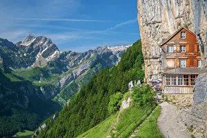 Wasserauen Prints: Berggasthaus Aescher alpine guesthouse