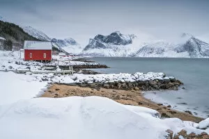 Bergsfjord in Winter, Skaland, Senja, Norway