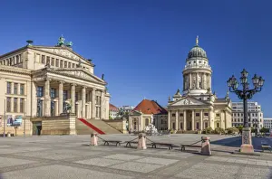 Concert Hall Prints: Berlin Concert Hall and French Cathedral on Gendarmenmarkt, Berlin, Germany