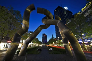 European Union Prints: The Berlin Sculpture by night, Tiergarten, Berlin, Germany