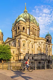 Cyclist Prints: Berliner Dom (Berlin Cathedral), Berlin, Germany, Europe