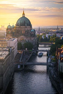 Bundesrepublik Deutschland Prints: Berliner Dom during sunset. Mitte, Berlin, Germany