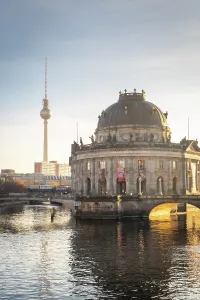 Tv Tower Prints: Berliner Fernsehturm & Bode Museum, Berlin, Germany