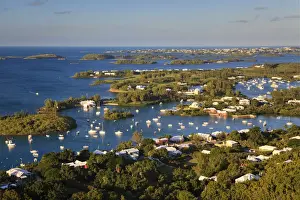 Bermuda, Southampton Parish, Gibbs Hill lighthouse, view from Gibbs Hill overlooking