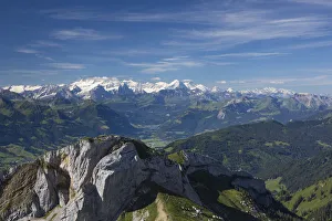 Luzern Prints: Berner Oberland mountains from Pilatus, Luzern Canton, Switzerland