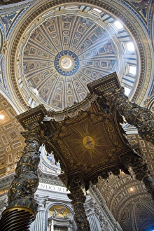 Interiors Gallery: Detail of Berninis Baroque baldachin