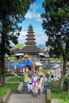 Women Prints: Besakih Great Temple (Pura Agung Besakih), East Bali, Bali, Indonesia