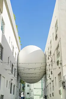 Sculptures Prints: The Betsy Orb, an egg-shaped pedestrian bridge between two hotels