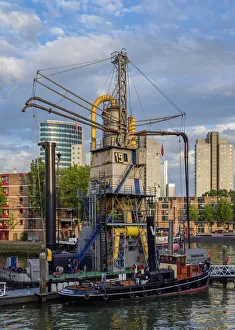 Industrial Prints: Bierhaven, part of Leuvehaven, Rotterdam, South Holland, The Netherlands