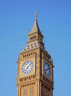 Images Dated 28th November 2022: Big Ben, detailed view, Palace of Westminster, London, England, United Kingdom
