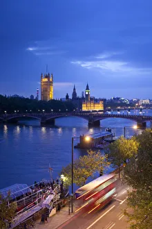 Big Ben, Houses of Parliament and River Thames, London, England