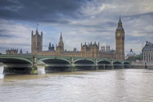 Images Dated 21st September 2011: Big Ben, Houses of Parliament and Westminster Bridge, London, England, UK