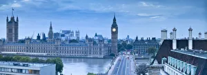Images Dated 21st September 2011: Big Ben, Houses of Parliament and Westminster Bridge, London, England, UK