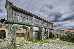 Cereals Prints: A big granary (espigueiro) to store the corn away from the mice