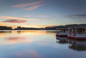Ian Tower Prints: Binnenalster Lake at dawn, Hamburg, Germany